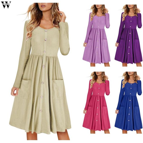 casual dresses womail cotton linen women dress 2021 loose button pocket long sleeve a-line midi for vestidos beach party, Black;gray
casual dresses womail cotton linen women dress 2021 loose button pocket long sleeve a-line midi for vestidos beach party, Black;gray
