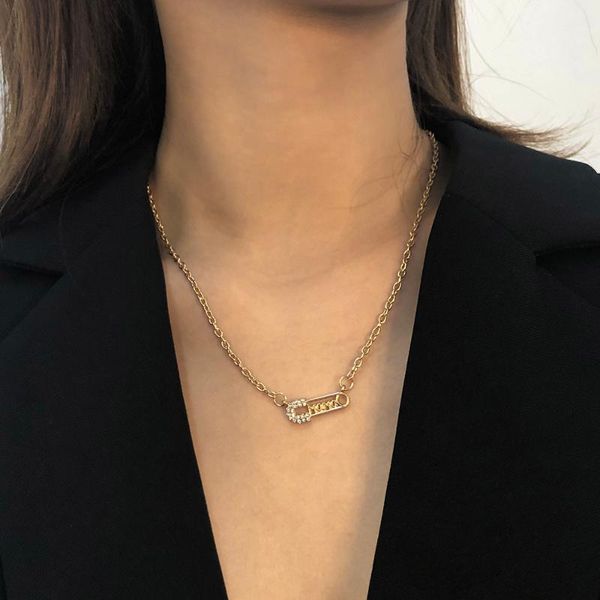 lalynnly vintage safety pin rhinestone pendant necklace crystal choker for women link chain charms jewelry gift n7867 necklaces, Silver
lalynnly vintage safety pin rhinestone pendant necklace crystal choker for women link chain charms jewelry gift n7867 necklaces, Silver