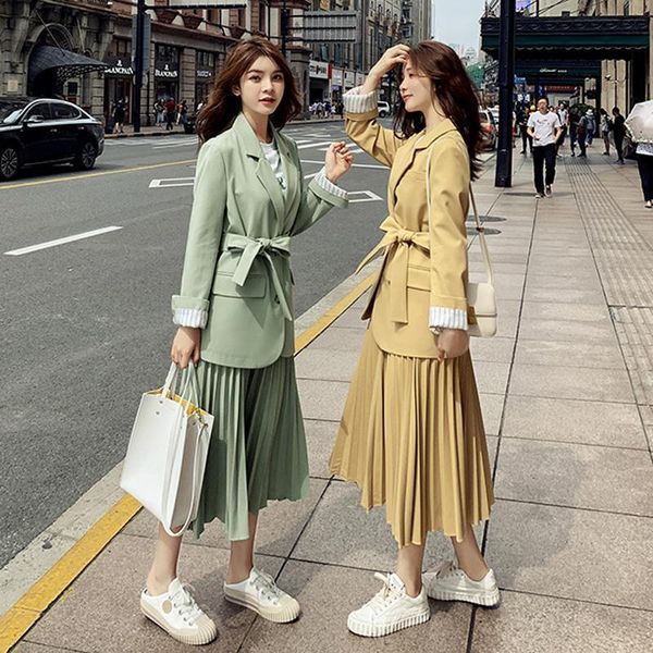 women's tracksuits philosophy wonder autumn women elegant long sleeve single-breasted blazer coats pleated skirts suit 2 piece sets, Gray
women's tracksuits philosophy wonder autumn women elegant long sleeve single-breasted blazer coats pleated skirts suit 2 piece sets, Gray
