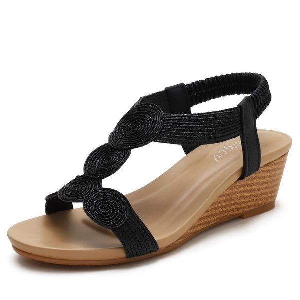 summer women sandals wedges peep toe beach ladies sandal fashion casual comfort female shoes plus size, Black
summer women sandals wedges peep toe beach ladies sandal fashion casual comfort female shoes plus size, Black