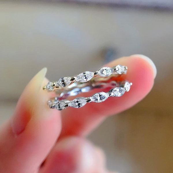 cluster rings luxury female crystal zircon stone ring 100% real 925 sterling silver engagement minimalist small wedding for women, Golden;silver
cluster rings luxury female crystal zircon stone ring 100% real 925 sterling silver engagement minimalist small wedding for women, Golden;silver