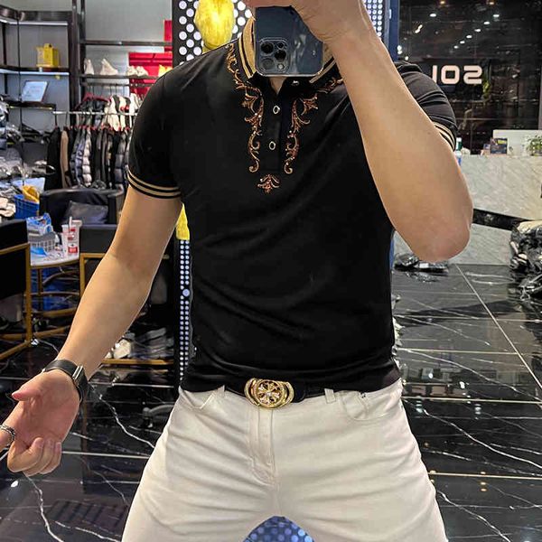 tee 2021 fashions embroidered short sleeves make fashionable slim lapels for men's shirt fashion shirts, White;black
tee 2021 fashions embroidered short sleeves make fashionable slim lapels for men's shirt fashion shirts, White;black