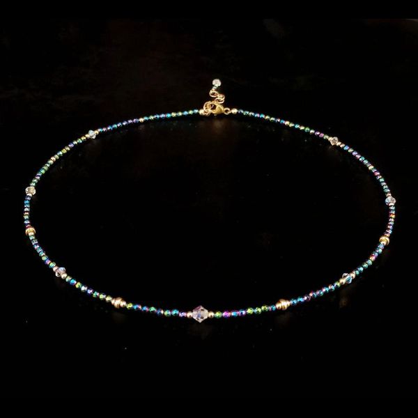 lii ji multi color hematite austrian crystal 14k gold filled anklet 24+4cm natural 2mm stone handmade jewelry for women gift anklets, Red;blue
lii ji multi color hematite austrian crystal 14k gold filled anklet 24+4cm natural 2mm stone handmade jewelry for women gift anklets, Red;blue