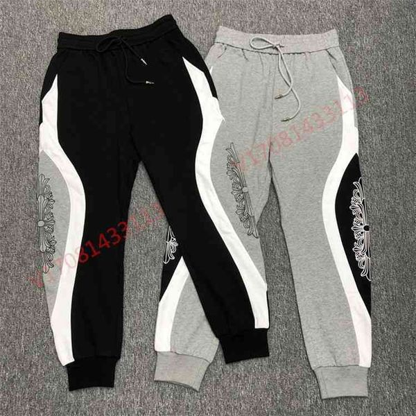 hearts crosin chrome cross print color matching drawstring versatile sweatpants pants, Black
hearts crosin chrome cross print color matching drawstring versatile sweatpants pants, Black