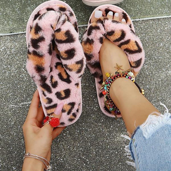 slippers warm fluffy women cozy faux fur cross indoor floor slides flat soft furry shoes ladies female leopard flip flops, Black
slippers warm fluffy women cozy faux fur cross indoor floor slides flat soft furry shoes ladies female leopard flip flops, Black