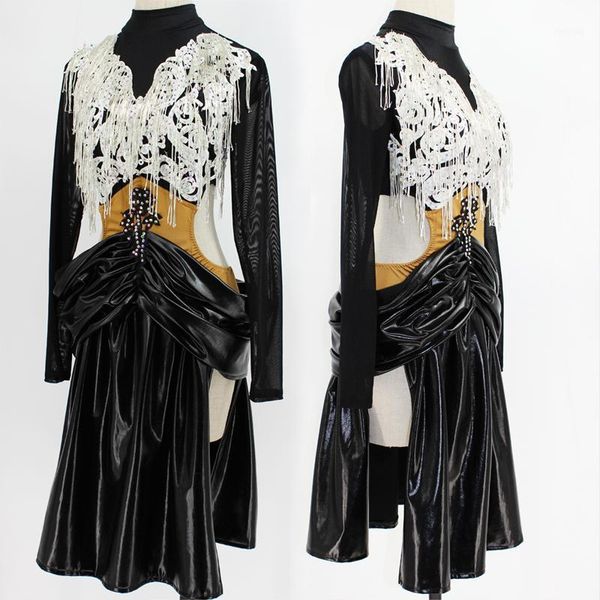 latin dance competition dress hollow waist embroidery high-end performing costume tango cha-cha black skirt1, Black;red
latin dance competition dress hollow waist embroidery high-end performing costume tango cha-cha black skirt1, Black;red