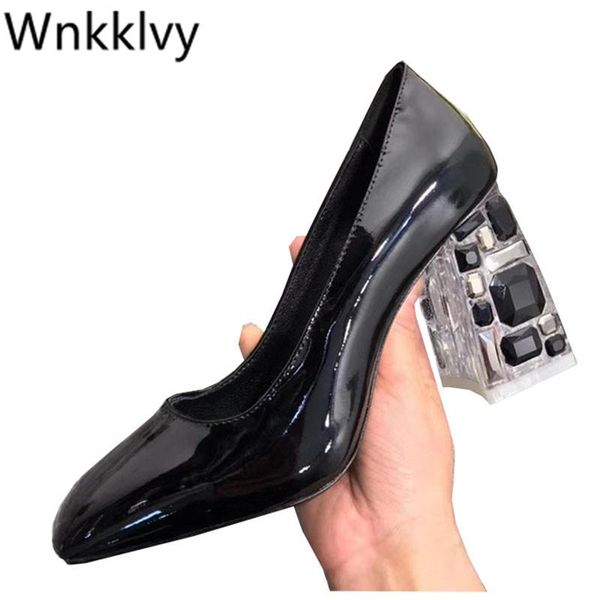 dress shoes clear transparent high heel for women crystal rhonestone pumps real leather shallow mouth party bridal, Black
dress shoes clear transparent high heel for women crystal rhonestone pumps real leather shallow mouth party bridal, Black