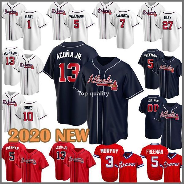 custombraves 2020 ronald acuna jr. 5 freddie an 3 dale murphy 10 chipper jones 7 dansby swanson 27 austin riley smoltz baseball jersey, Blue;black
custombraves 2020 ronald acuna jr. 5 freddie an 3 dale murphy 10 chipper jones 7 dansby swanson 27 austin riley smoltz baseball jersey, Blue;black