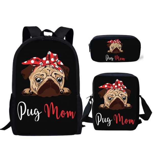 backpack customized kids black 3pcs/set cartoon cute pug dogs animal prints school bags for teen girls bagpack canvas backpacks
backpack customized kids black 3pcs/set cartoon cute pug dogs animal prints school bags for teen girls bagpack canvas backpacks