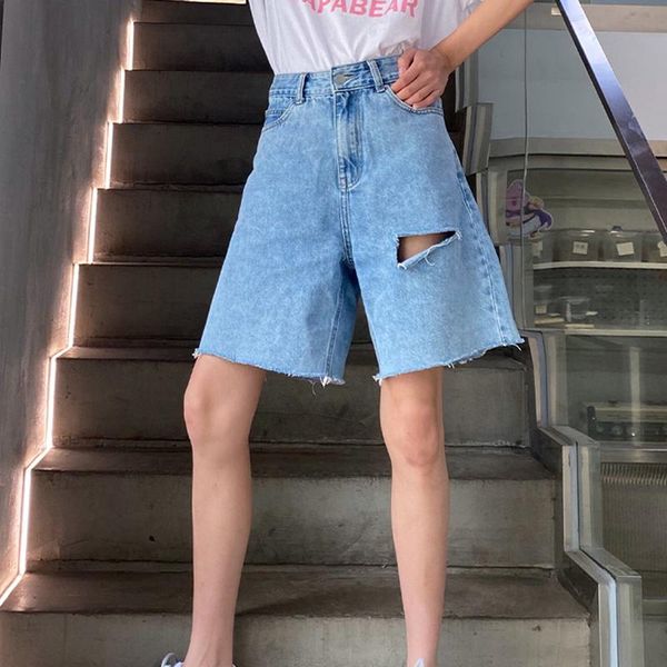 women's denim shorts classic vintage high waist blue wide leg female caual summer ladies jeans for women, White;black
women's denim shorts classic vintage high waist blue wide leg female caual summer ladies jeans for women, White;black