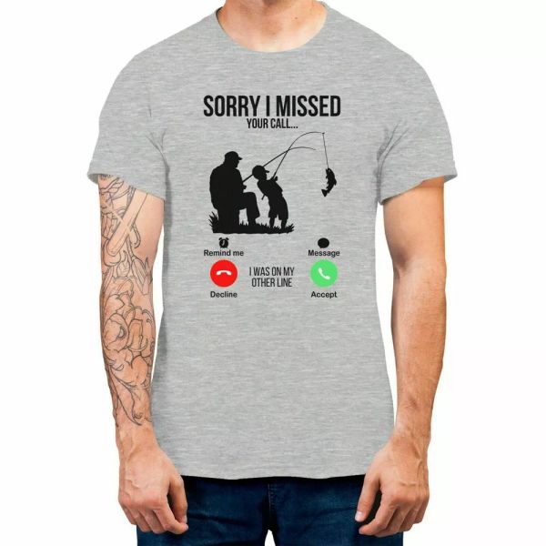 sorry i missed your call fishing men's t-shirt funny fisherman tee 100% cotton, White;black
sorry i missed your call fishing men's t-shirt funny fisherman tee 100% cotton, White;black