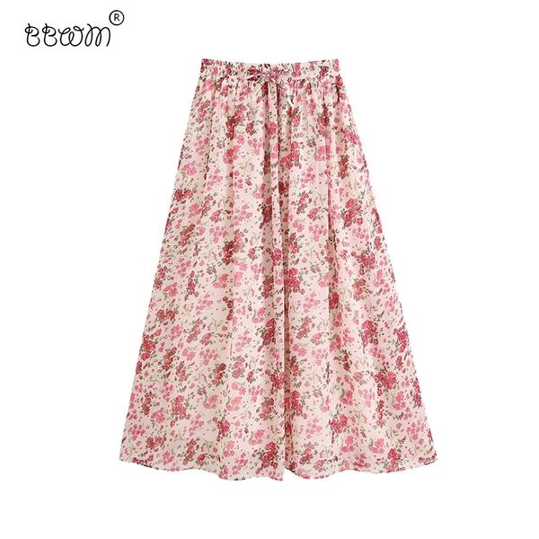 women sweet chic floral print tie drawstring pleated midi skirt vintage high elastic waist with lining skirts for girls 210531, Black
women sweet chic floral print tie drawstring pleated midi skirt vintage high elastic waist with lining skirts for girls 210531, Black