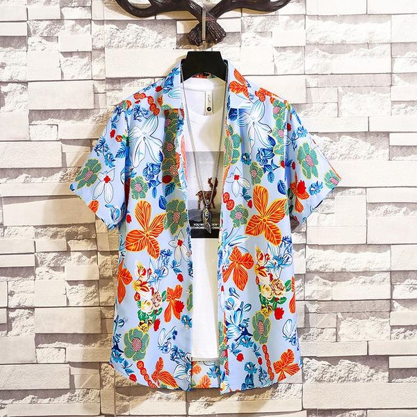 men's casual shirts plus size 7xl 6xl 5xl holiday style summer short sleeve floral men clothing 2021 simple regular fit blouse homme, White;black
men's casual shirts plus size 7xl 6xl 5xl holiday style summer short sleeve floral men clothing 2021 simple regular fit blouse homme, White;black