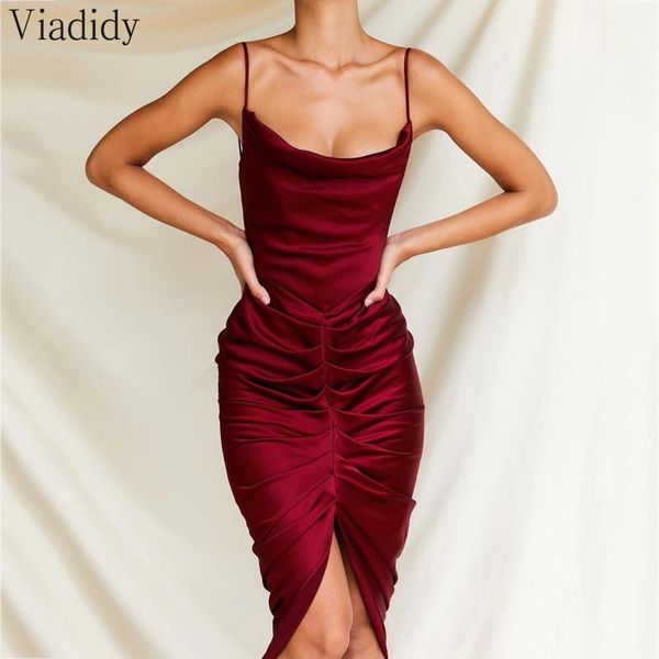 women satin solid color open back ruched suspender midi party dress casual dresses, Black;gray
women satin solid color open back ruched suspender midi party dress casual dresses, Black;gray