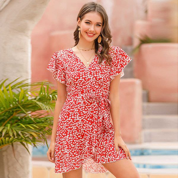fashion boho floral printed women dress v-neck short sleeve ruffles summer woman dresses vestido feminino w9204 210526, Black;gray
fashion boho floral printed women dress v-neck short sleeve ruffles summer woman dresses vestido feminino w9204 210526, Black;gray
