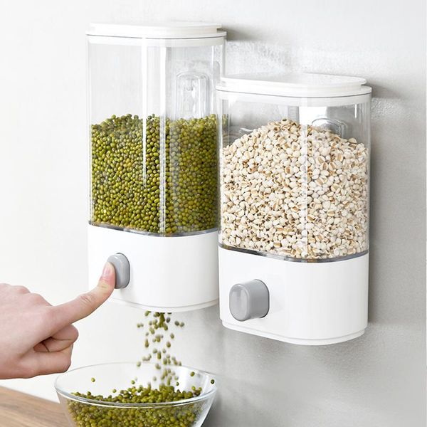 storage box kitchen wall-mounted divided grid rice barrel grain organizer sealed tank container bottles & jars
storage box kitchen wall-mounted divided grid rice barrel grain organizer sealed tank container bottles & jars