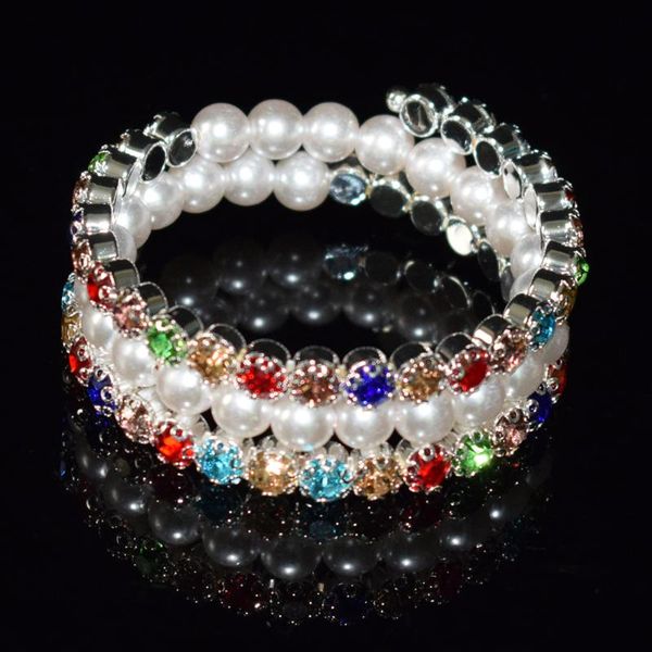 bangle aousix crystal pearl bracelet ladies rhinestone multi-layer bangles cuffs gold silver plated charm bracelets jewelry girl gift, Black
bangle aousix crystal pearl bracelet ladies rhinestone multi-layer bangles cuffs gold silver plated charm bracelets jewelry girl gift, Black