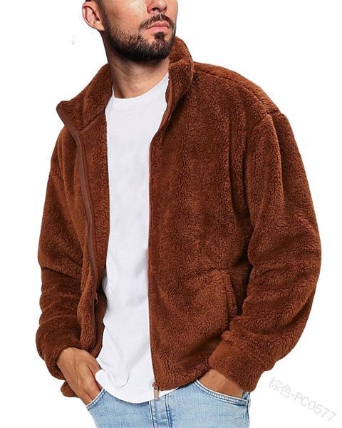 men's jackets plush men fall winter fashion fur coat stand-up collar with loose zipper jacket lugentolo, Black;brown
men's jackets plush men fall winter fashion fur coat stand-up collar with loose zipper jacket lugentolo, Black;brown