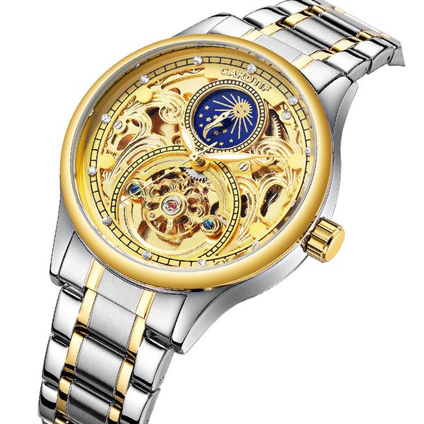 karotif men's fashion rest fully automatic mechanical hollow leisure watch large dial, Slivery;brown
karotif men's fashion rest fully automatic mechanical hollow leisure watch large dial, Slivery;brown