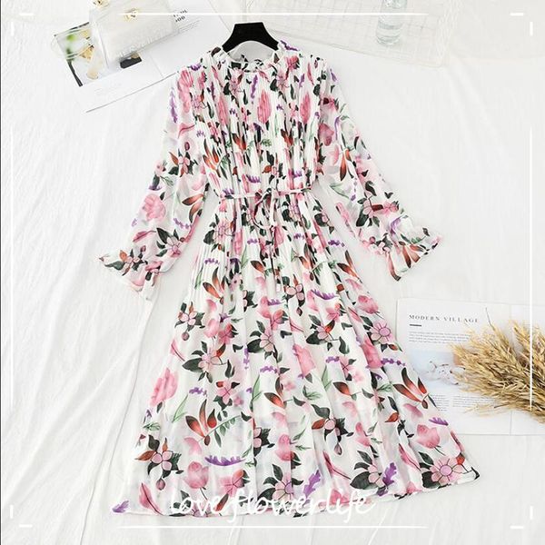 spring autumn pleated chiffon dress women 2021 female casual flare sleeve print dresses long plus size midi, Black;gray
spring autumn pleated chiffon dress women 2021 female casual flare sleeve print dresses long plus size midi, Black;gray