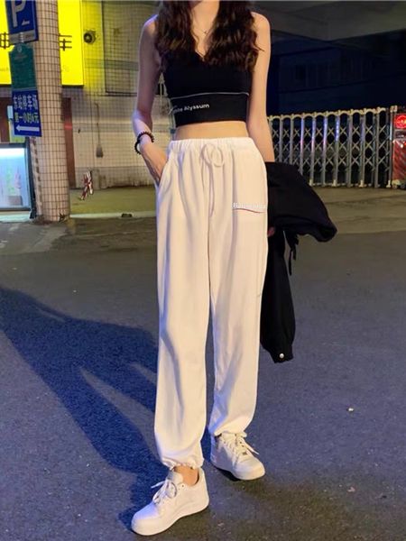 2020 women pants casual classic sweat pants suit fabric version slim fit snap hem multi-pocket design triangle decoration autumn trousers, Black;white
2020 women pants casual classic sweat pants suit fabric version slim fit snap hem multi-pocket design triangle decoration autumn trousers, Black;white