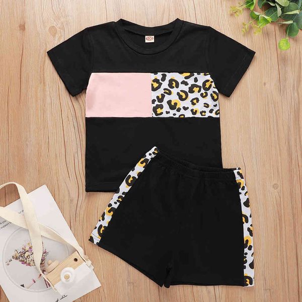 boys girls clothes set summer round neck short-sleeved leopard stitching + shorts 2pcs casual children's clothing 210515, White
boys girls clothes set summer round neck short-sleeved leopard stitching + shorts 2pcs casual children's clothing 210515, White