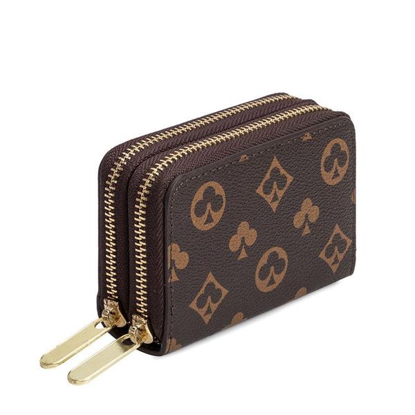 card holders bag small zipper contracted purse classical brown floral brand deisgner fahions key women's short wallet, Brown;gray
card holders bag small zipper contracted purse classical brown floral brand deisgner fahions key women's short wallet, Brown;gray