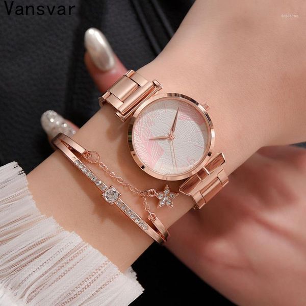 vansvar women watches valentine's day luxury casual stainless steel belt diamond inlaid alloy leisure quartz watch wristwatches, Slivery;brown
vansvar women watches valentine's day luxury casual stainless steel belt diamond inlaid alloy leisure quartz watch wristwatches, Slivery;brown