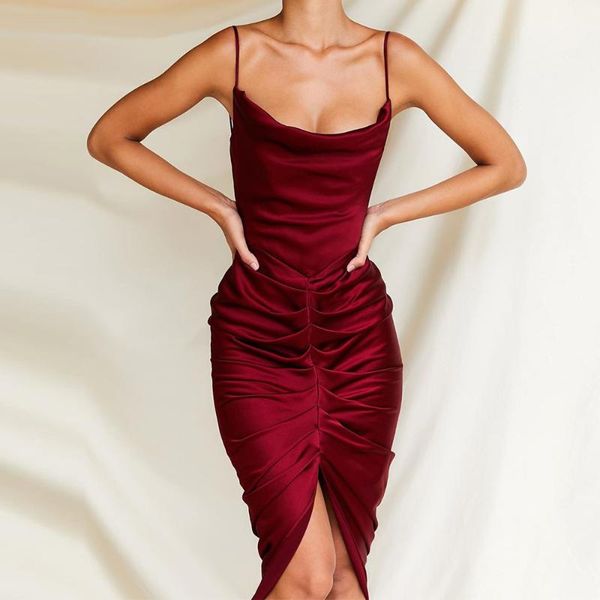 high elastic graceful wome solid gown dress autumn winter spaghetti strap sleeveless backless shirring bodycon dresses casual, Black;gray
high elastic graceful wome solid gown dress autumn winter spaghetti strap sleeveless backless shirring bodycon dresses casual, Black;gray