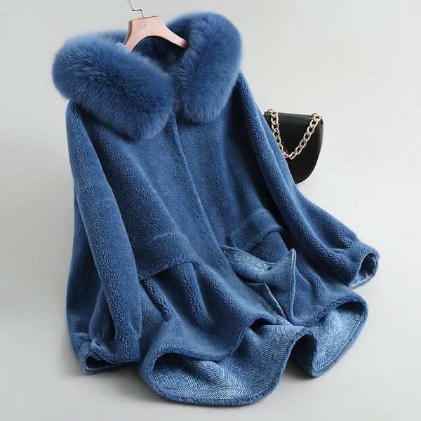 real fur coat women's winter warm genuine wool with collar lady jacket overcoat c929-1 & faux, Black
real fur coat women's winter warm genuine wool with collar lady jacket overcoat c929-1 & faux, Black