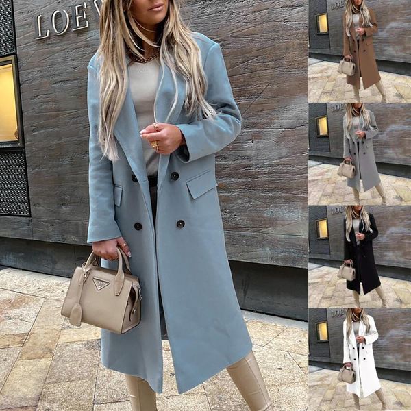 women's trench coats autunm and winter women casual coat long sleeve suit collar solid cardigan double breasted nizi overcoat windbrea, Tan;black
women's trench coats autunm and winter women casual coat long sleeve suit collar solid cardigan double breasted nizi overcoat windbrea, Tan;black