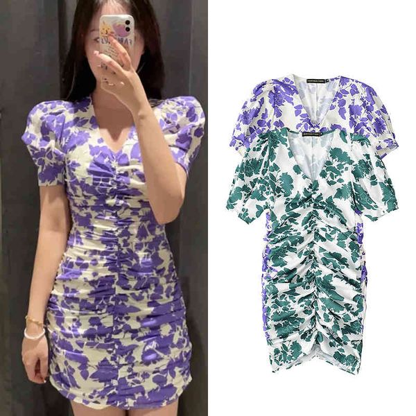 casual dresses 2021 fashion women's plant print dress bubble short sleeve v-neck pleated receive waist slimming stre 76bd, Black;gray
casual dresses 2021 fashion women's plant print dress bubble short sleeve v-neck pleated receive waist slimming stre 76bd, Black;gray