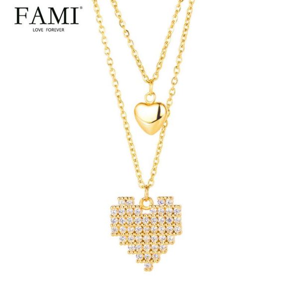 pendant necklaces fami women's neck chain vintage temperament titanium steel virgin girls goth double layer diamond pendants necklace, Silver
pendant necklaces fami women's neck chain vintage temperament titanium steel virgin girls goth double layer diamond pendants necklace, Silver
