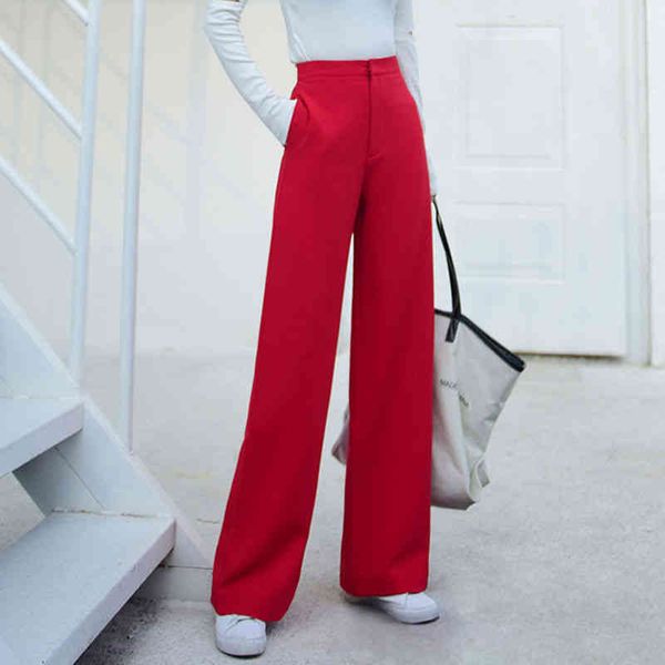 women's pants & capris spring and autumn high-waist drape wide-leg temperament ladies casual red trousers thin mopping women hq1z, Black;white
women's pants & capris spring and autumn high-waist drape wide-leg temperament ladies casual red trousers thin mopping women hq1z, Black;white