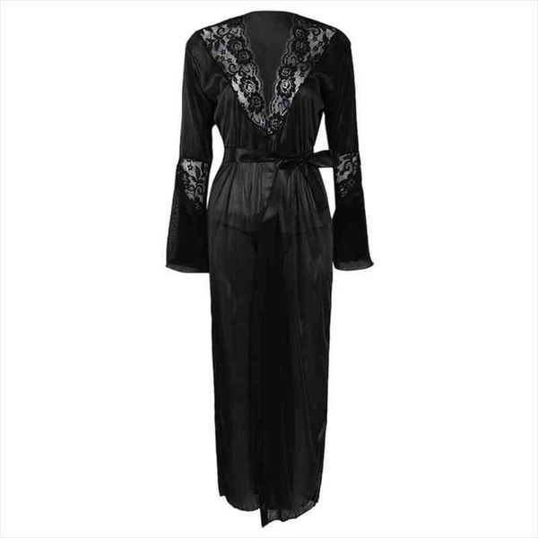 q1fa womens long kimono dress lace bath robe lingerie ice silk nightdress solid, Black;red
q1fa womens long kimono dress lace bath robe lingerie ice silk nightdress solid, Black;red