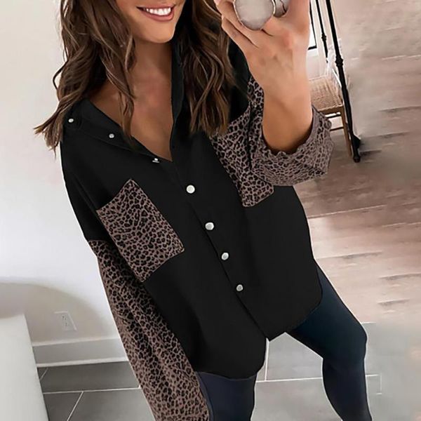 women's jackets fabulous leopard print lady shirt women loose contrast colors, Black;brown
women's jackets fabulous leopard print lady shirt women loose contrast colors, Black;brown