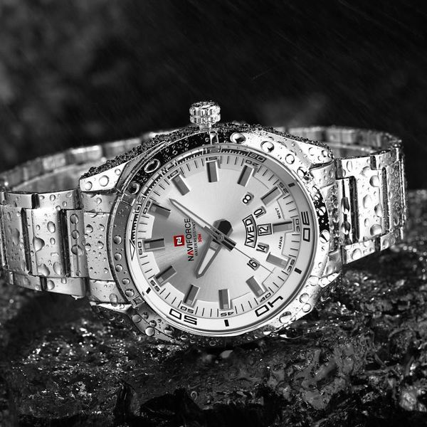 wristwatches naviforce brand silver men watch fashion luxury quartz military sport waterproof male date week display clock relogio masculino, Slivery;brown
wristwatches naviforce brand silver men watch fashion luxury quartz military sport waterproof male date week display clock relogio masculino, Slivery;brown