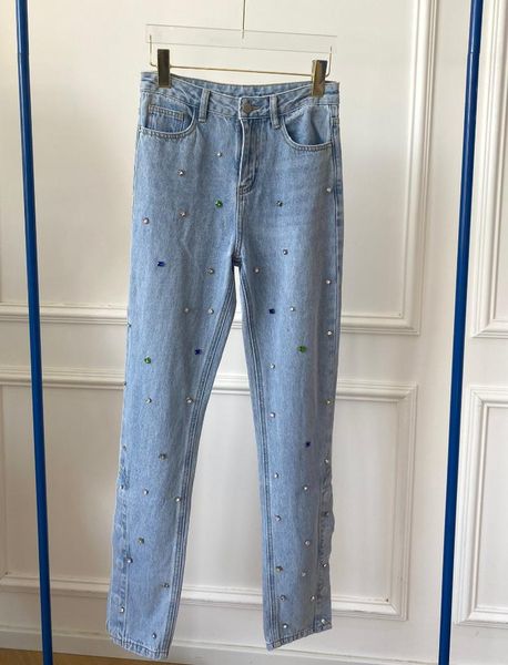 women's jeans summer 2021ss spring casual women diamonds straight female denim fashion pants trouse gdnz 5.10, Blue
women's jeans summer 2021ss spring casual women diamonds straight female denim fashion pants trouse gdnz 5.10, Blue