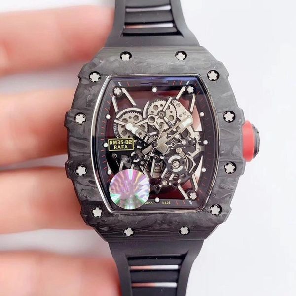 wristwatches classic red black blue rubber men watch sapphire automatic mechanical carbon fiber tourbillion calendar skeleton, Slivery;brown
wristwatches classic red black blue rubber men watch sapphire automatic mechanical carbon fiber tourbillion calendar skeleton, Slivery;brown