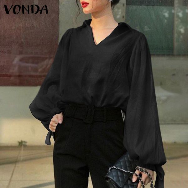 blouses women elegant blouse 2021 vonda casual solid female v neck puff sleeve lapel collar shirts plus size, White
blouses women elegant blouse 2021 vonda casual solid female v neck puff sleeve lapel collar shirts plus size, White