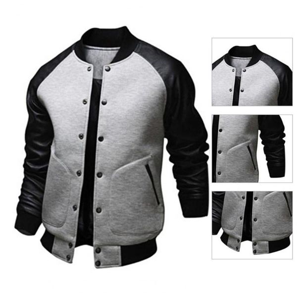 men's jackets men coat stand collar contrast colors big pockets patchwork casual baseball jacket for daily wear, Black;brown
men's jackets men coat stand collar contrast colors big pockets patchwork casual baseball jacket for daily wear, Black;brown