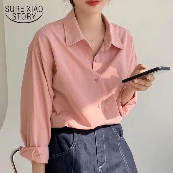 women's blouses & shirts early autumn korean style solid color long sleeve women blouse loose retro shirt lazy chemisier femme 10320, White
women's blouses & shirts early autumn korean style solid color long sleeve women blouse loose retro shirt lazy chemisier femme 10320, White