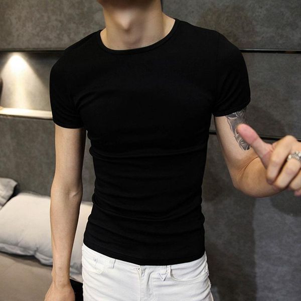 men's t-shirts cotton short sleeve tight t-shirt round neck solid color half shirt, White;black
men's t-shirts cotton short sleeve tight t-shirt round neck solid color half shirt, White;black