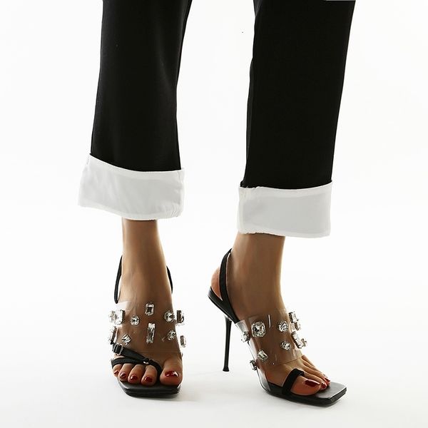 sandals 12cm ultra high heels star style women rhinestones slingback summer party prom shoes thin heeled gladiator woman ph8i, Black
sandals 12cm ultra high heels star style women rhinestones slingback summer party prom shoes thin heeled gladiator woman ph8i, Black