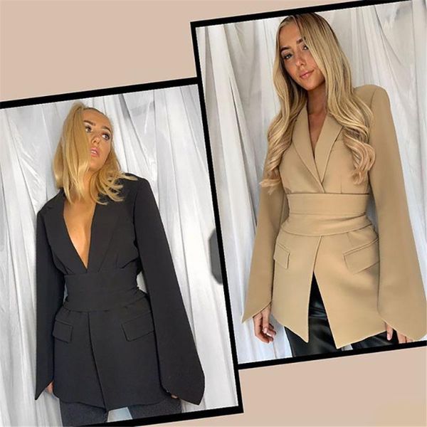 women's jackets fashion women jacket cardigan turn down collar tight waist drawstring coat long sleeve outerwear spring clothes office, Black;brown
women's jackets fashion women jacket cardigan turn down collar tight waist drawstring coat long sleeve outerwear spring clothes office, Black;brown