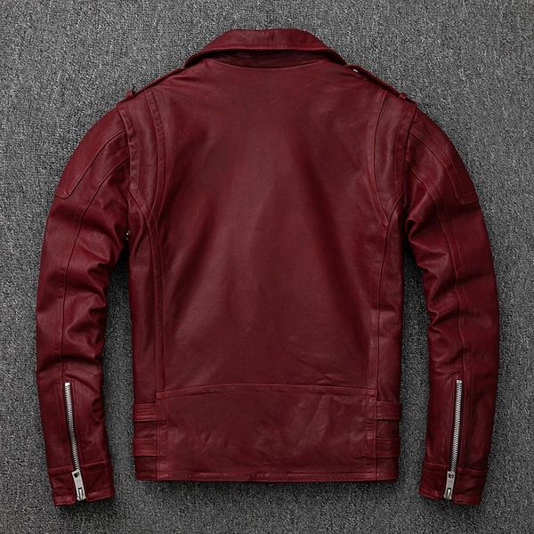 men's leather & faux genuine jacket men vintage sheepskin coat short biker motorcycle jackets chaqueta cuero hombre kj3123, Black
men's leather & faux genuine jacket men vintage sheepskin coat short biker motorcycle jackets chaqueta cuero hombre kj3123, Black