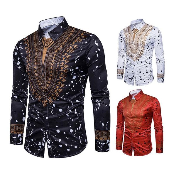 men's casual shirts 2021 fashion ethnic 3d print dress button up black white red work long sleeve shirt men slim-fit clothing, White;black
men's casual shirts 2021 fashion ethnic 3d print dress button up black white red work long sleeve shirt men slim-fit clothing, White;black