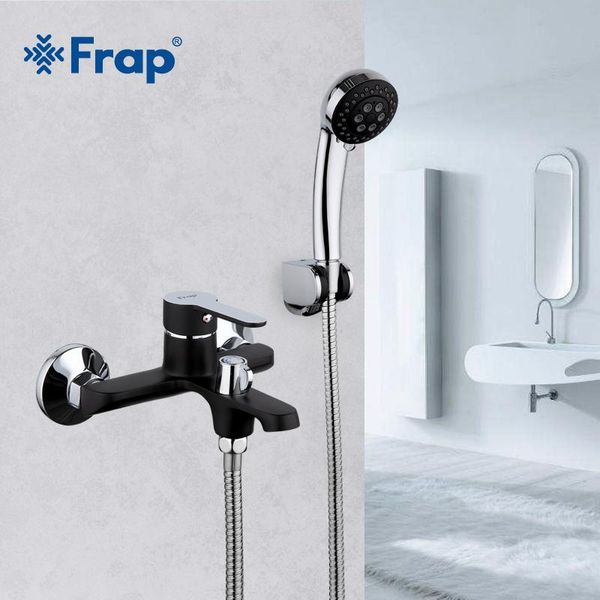 frap black bathroom shower brass chrome wall mounted faucet head sets f3242