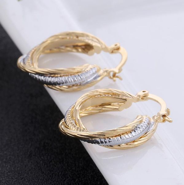 two tone simple spiral ear earrings fashion copper jewelry hoop & huggie, Golden;silver
two tone simple spiral ear earrings fashion copper jewelry hoop & huggie, Golden;silver
