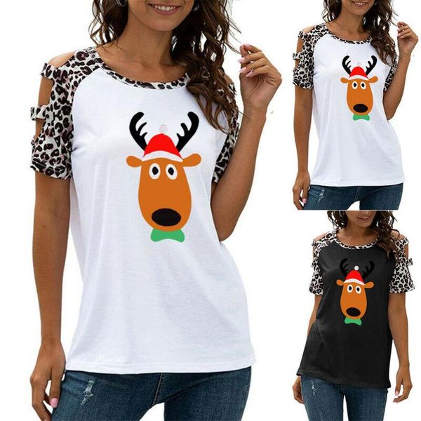 women's t-shirt hollow out tees womens fashion crew neck summer casual deer printed leopard female, White
women's t-shirt hollow out tees womens fashion crew neck summer casual deer printed leopard female, White